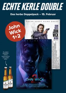 Echte Kerle Double: John Wick 1+2 (Poster)