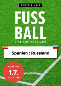 Fußball WM 2018 - Achtelfinale - Spanien : Russland (Poster)