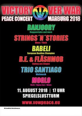 Begleitprogramm zum 1. Victory over War Peace Concert (Poster)