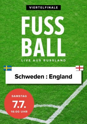 Fußball WM 2018 - Viertelfinale Schweden : England (Poster)