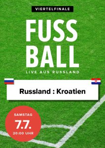 Fußball WM 2018 - Viertelfinale Russland : Kroatien (Poster)