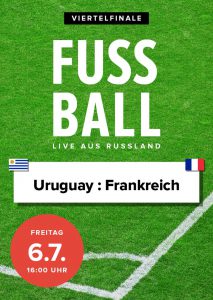 Fußball WM 2018 - Viertelfinale Uruguay : Frankreich (Poster)