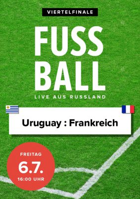 Fußball WM 2018 - Viertelfinale Uruguay : Frankreich (Poster)