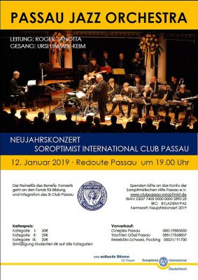 Neujahrskonzert Soroptimist Passau / Passau Jazz Orchestra (Poster)