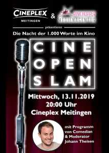 Cine Open Slam - Die Nacht der 1.000 Worte (Poster)