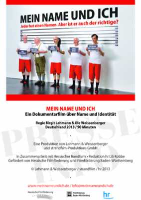 Mein Name und ich (Poster)