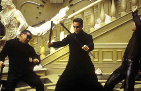 „Matrix Reloaded“ im TV: Keanu Reeves Neo gewinnt einen Kampf.