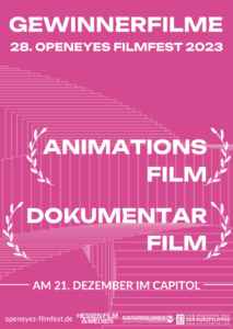 Gewinnerfilme des 28. OpenEyes Filmfestes 2023 Animations- und Dokumentarfilm (Poster)